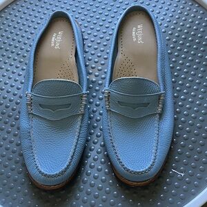 G.H. Bass & Co. Carolina Blue Leather Penny Loafers. NEW no box. Women’s 7.5